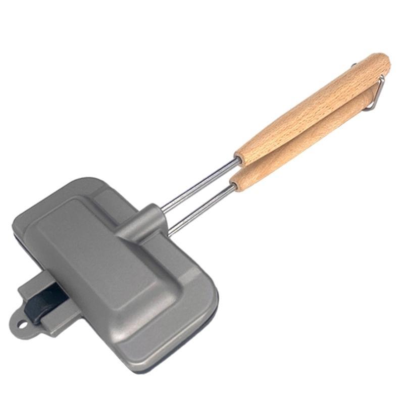 Sandwich Frying Pan with Removable Handle Double-sided Sandwich Baking Pan Sandwich Cheese Maker Nonstick Grill-Pan HX6C China Mainland