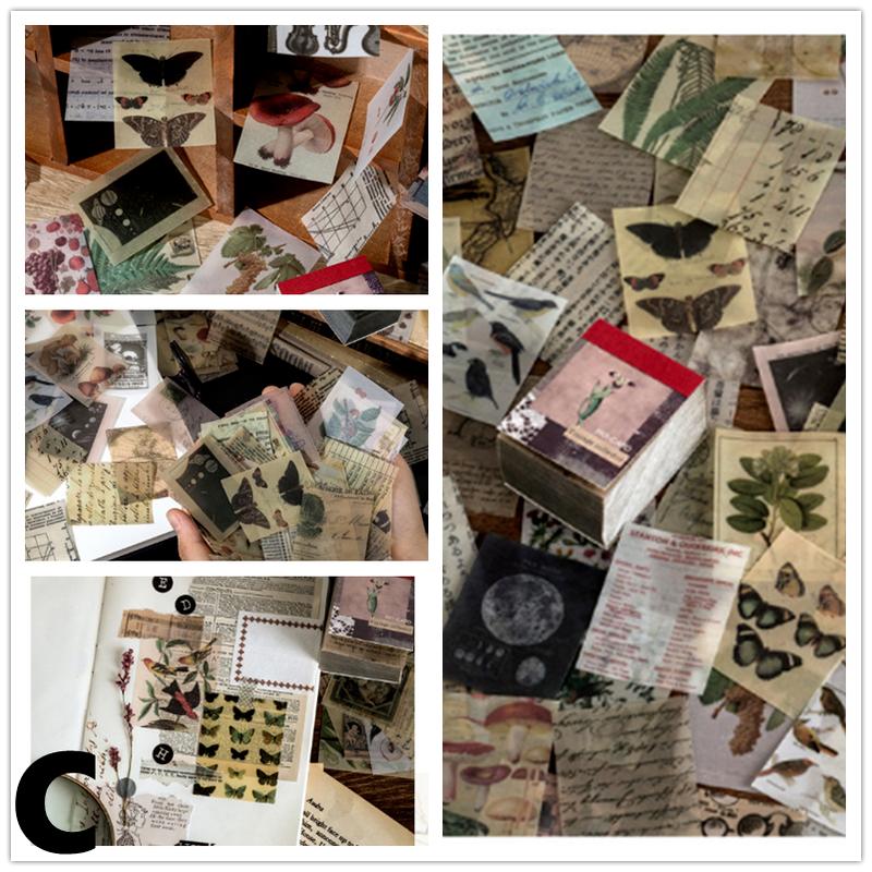 

366 шт., канцелярские наклейки с природными пейзажами, книжные эстетичные бабочки, милые канцелярские принадлежности для журналов, эстетические наклейки