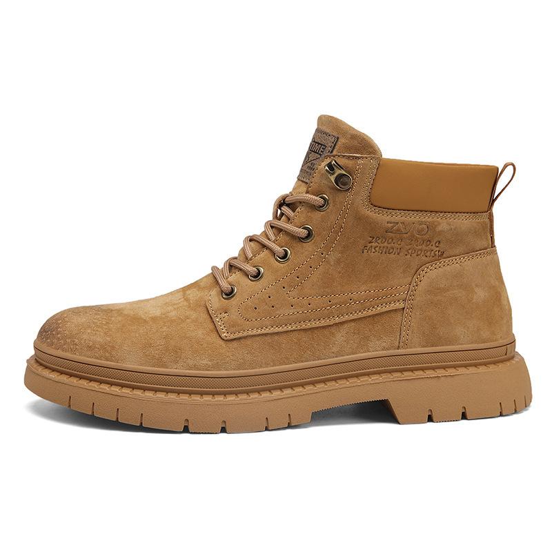 2025 Autumn New Men's Shoes European and American Style High-top Martin Shoes Fashion Trendy Casual Shoes Comfortable Tooling Shoes