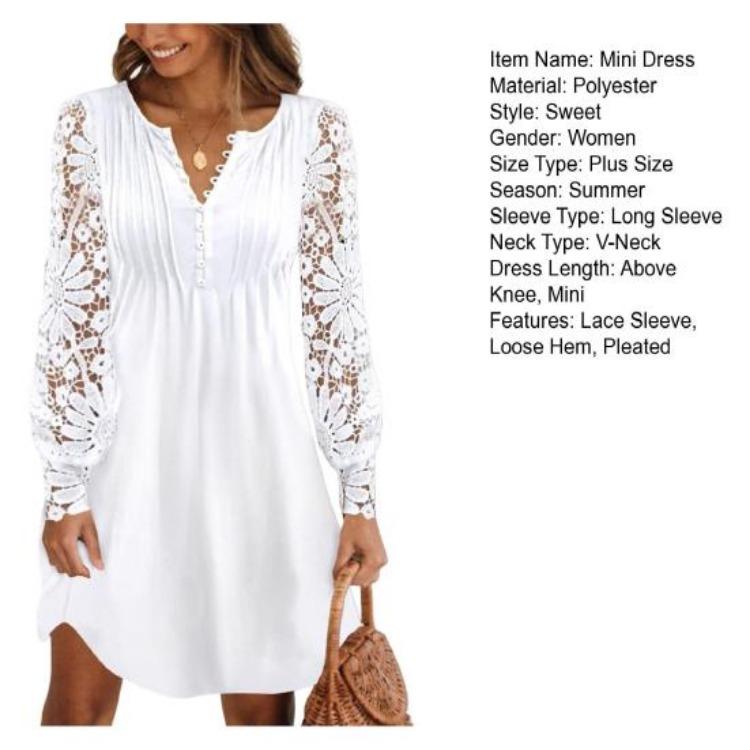 Stylish V Neck Mini Dress Elegant A Line Beach Party Short Dress Versatile Streetwear