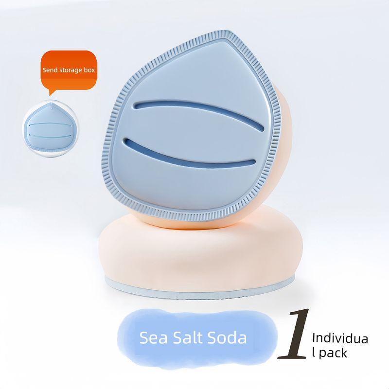 

Big Fat Ding Marshmallow Powder Puff Macaron Makeup Cushion Non-Powder-Absorbing Sponge for Liquid Foundation, Dry and Wet Use [1 Piece] Sea Salt Soda (Comes with Storage Box)