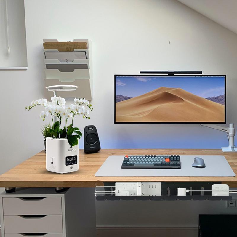Punch-Free Power Strip & Cable Organizer for Desktops