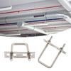 5Pieces Square Bents Square Bolts Craft of Stainless Steel With Frame Plates for Boats Trailer Pipe Various Use