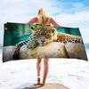 Cheetah Print Sand Free Beach Towel Absorbent Bath Towel Extra Large Hand Towels Quick Dry Towel for Swimming Bathroom Spa Pool