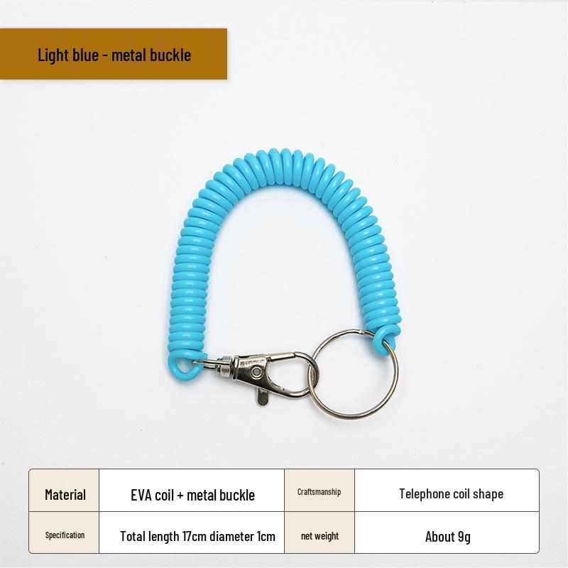 Spring Buckle Keychain Cord – Anti-Lost Outdoor Strap with Bag Holder