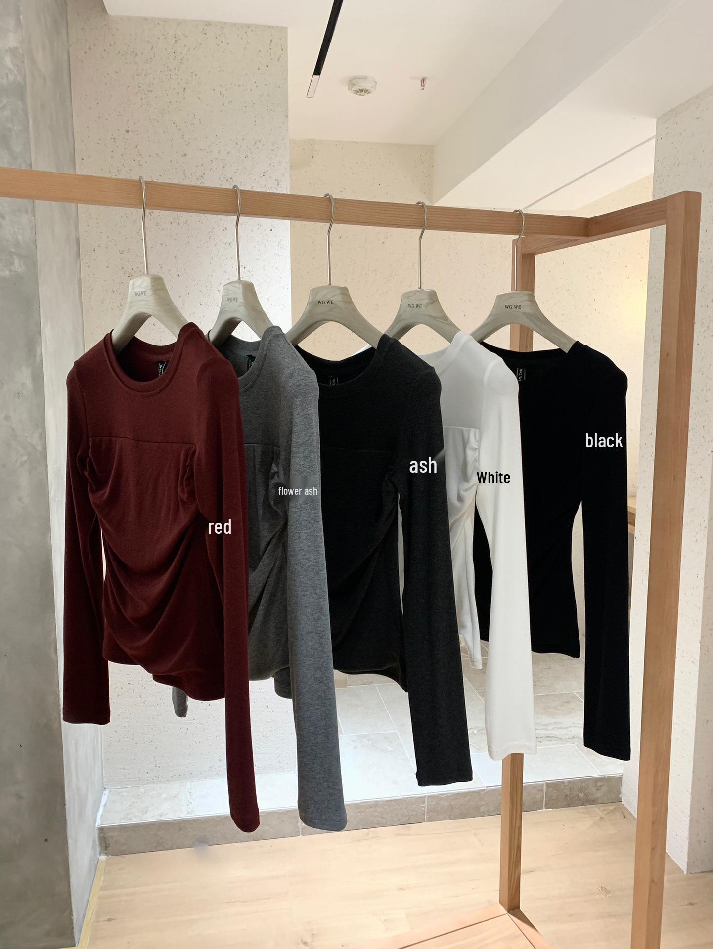 Guangzhou Thirteen Hong Autumn/Winter Slim Long-Sleeve T-Shirt Base Layer Medium красный