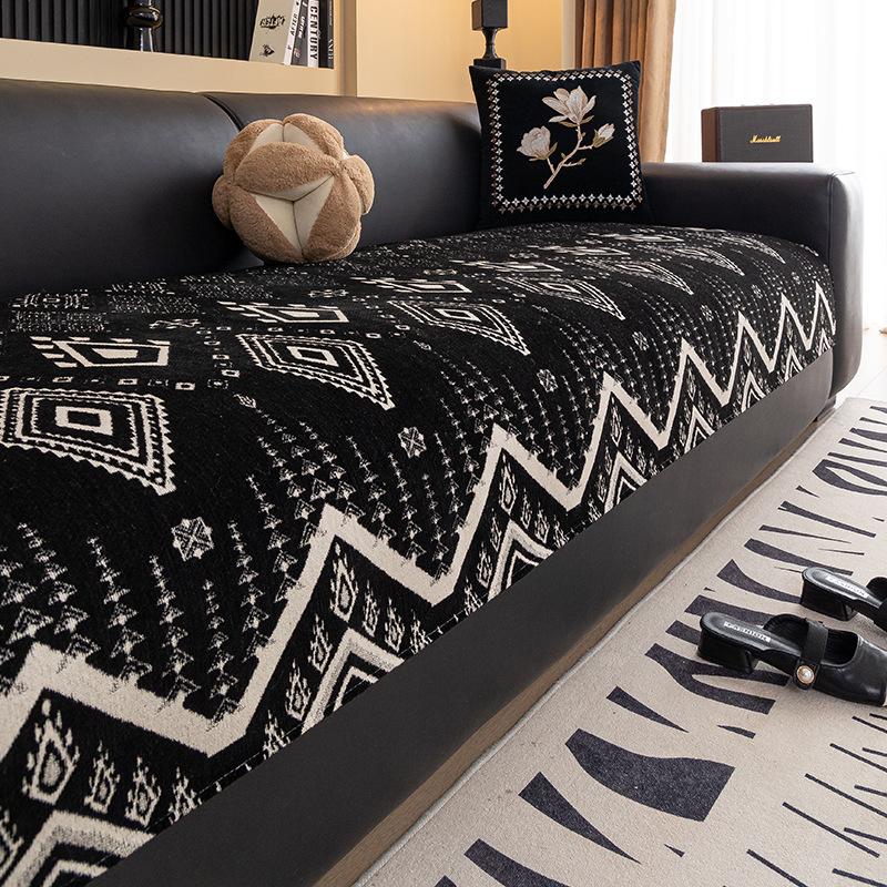 

Four Seasons Universal Simplicity Sofa Cushion New Fixed Straight Row One-Piece Combination Seat Cushion Cover 90*70cm