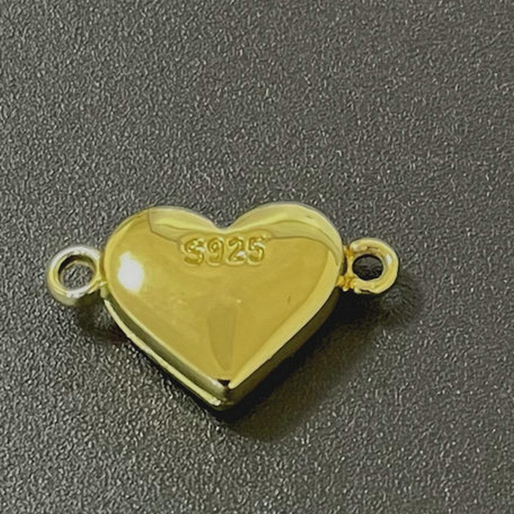 925 Heart Lobster Clasp Necklace Bracelet Connector Magnetic Clasp DIY Jewelry Accessory