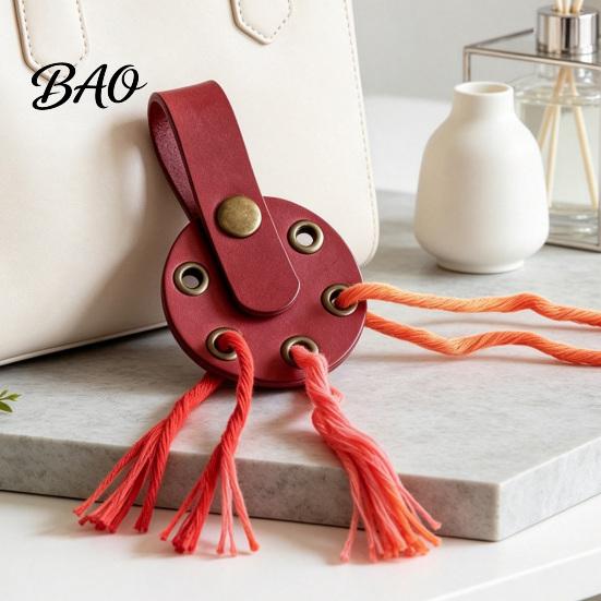 Knitting Accessories Faux Leather Yarn Divider, 5 Holes Organizer, Portable Hole Holder Round Wool Splitter Separator, Crocheting Crochet Supplies
