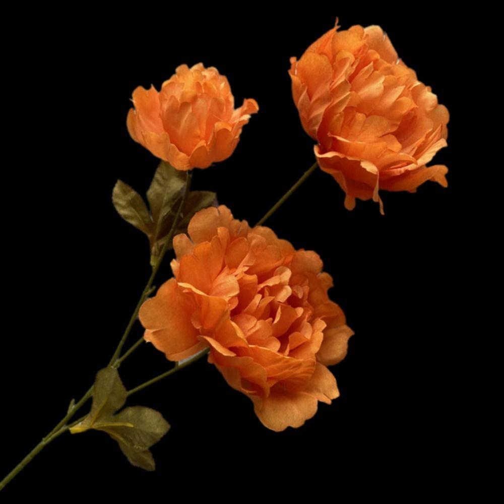 3 Köpfe Lebensechte Blumen Seidenblätter Simulationsblume Kreative Kunstblume Pfingstrose Heimdekoration