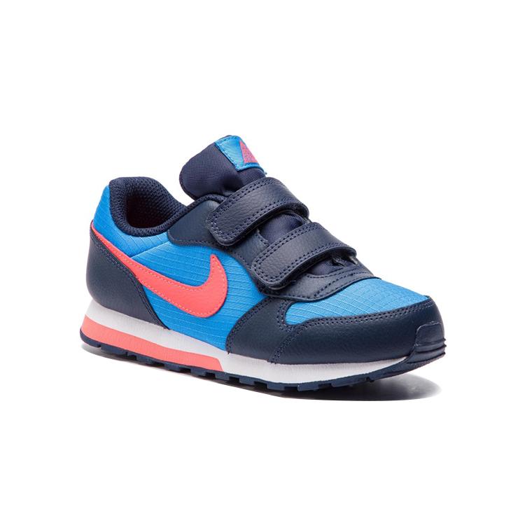 New Nike MD Runner 2 Low-Top Running Shoes Blue Red Children Aged 3-7 Years Old 807317-412