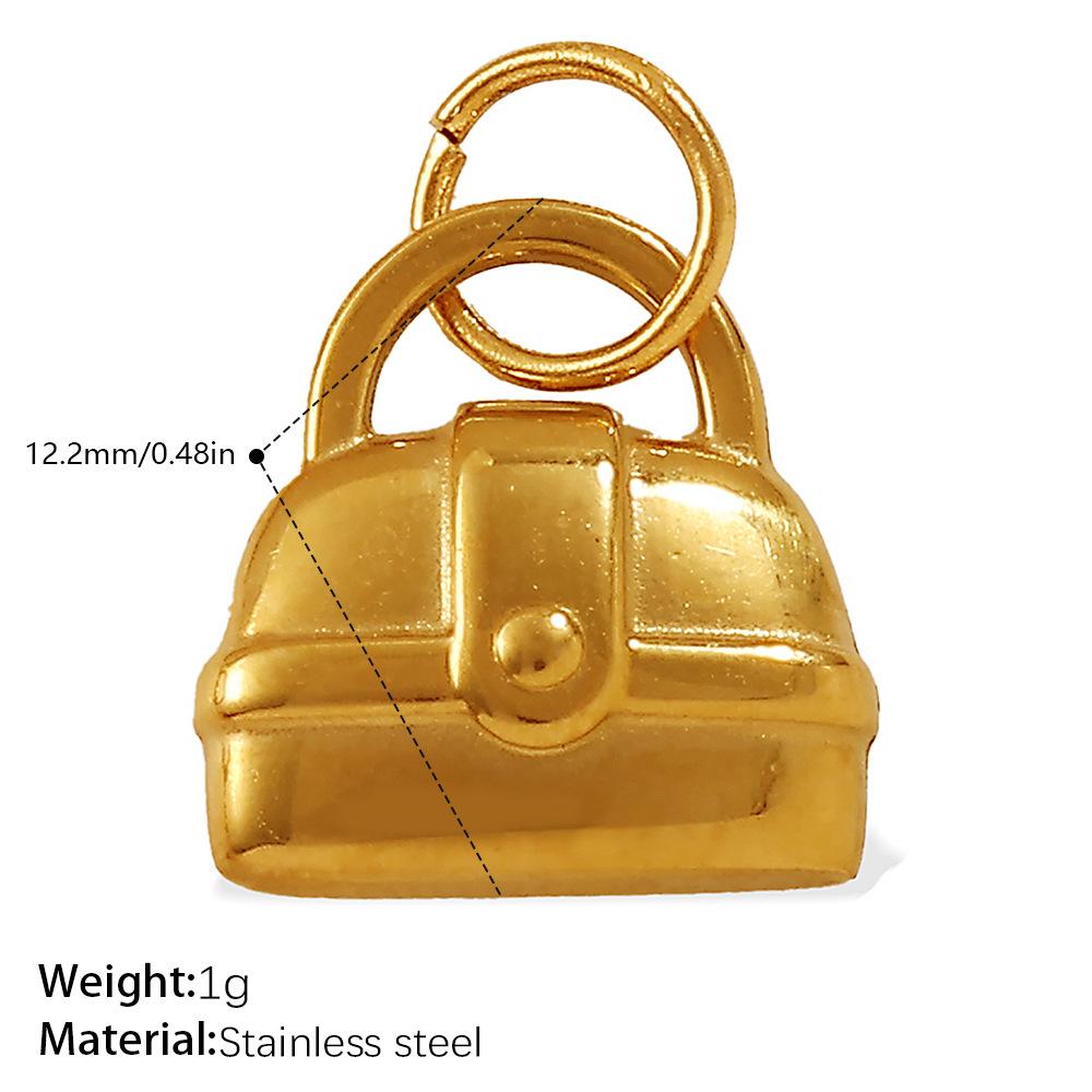 Exquisite and compact DIY mini bag pendant accessories stainless steel plated 18K gold daily versatile pendant accessories