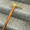 93.98 cm Brass Handle Sticks Fox Collectible wooden walking stick cane Gift for Father, Mother