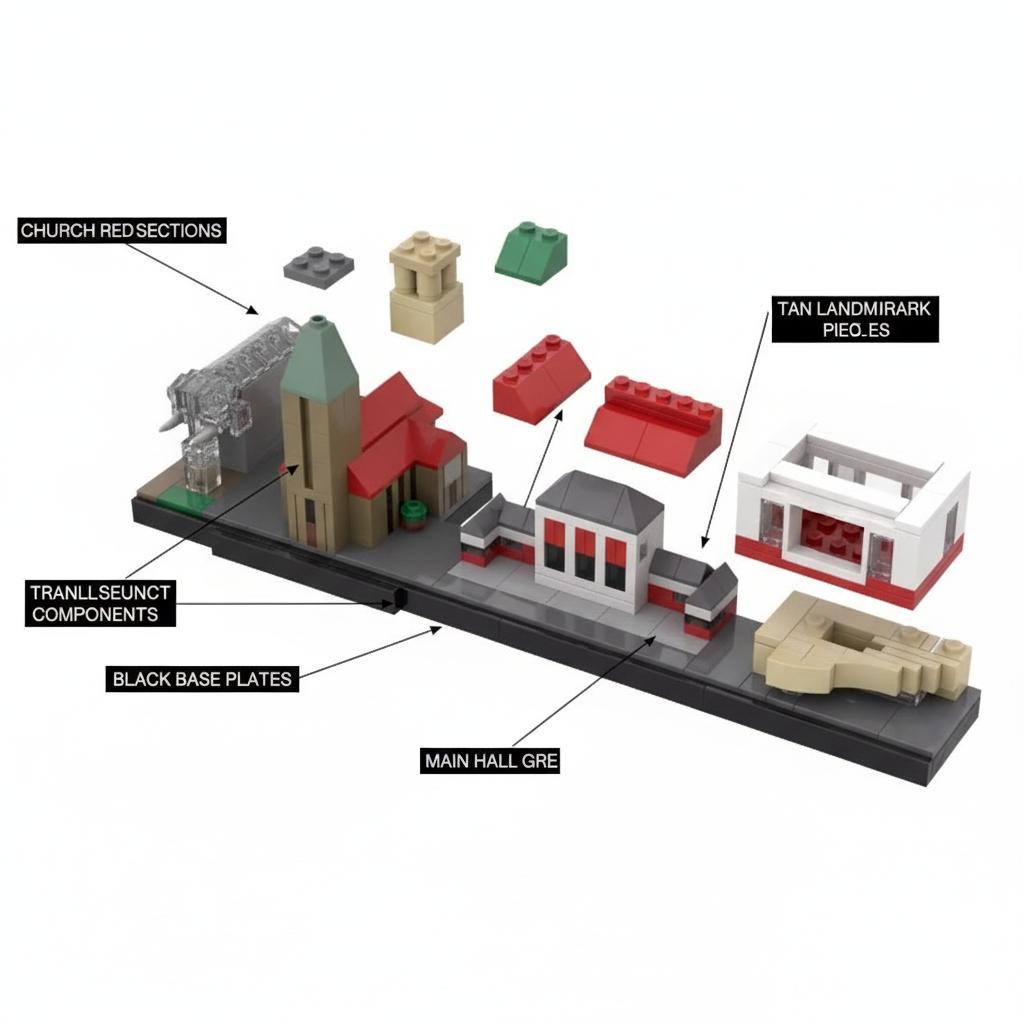 Non-Toxic Mini City Street View Building Blocks Set Micro Architecture Model Kit Creative Diy Display Ornament Compatible Brick Constru