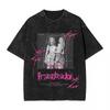 Camiseta Lavada Vintage Freenbecky Ator Tailandês Camisetas Simples Menina Bonita Camiseta com Poster para Homem Verão Engraçada Camisetas Casuais