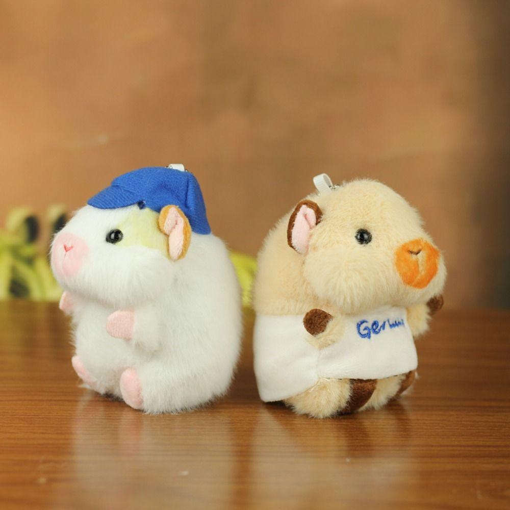 Stuffed Animal Guinea Pig Plush Keychain Cartoon Hamster Pendant  Backpack Decor