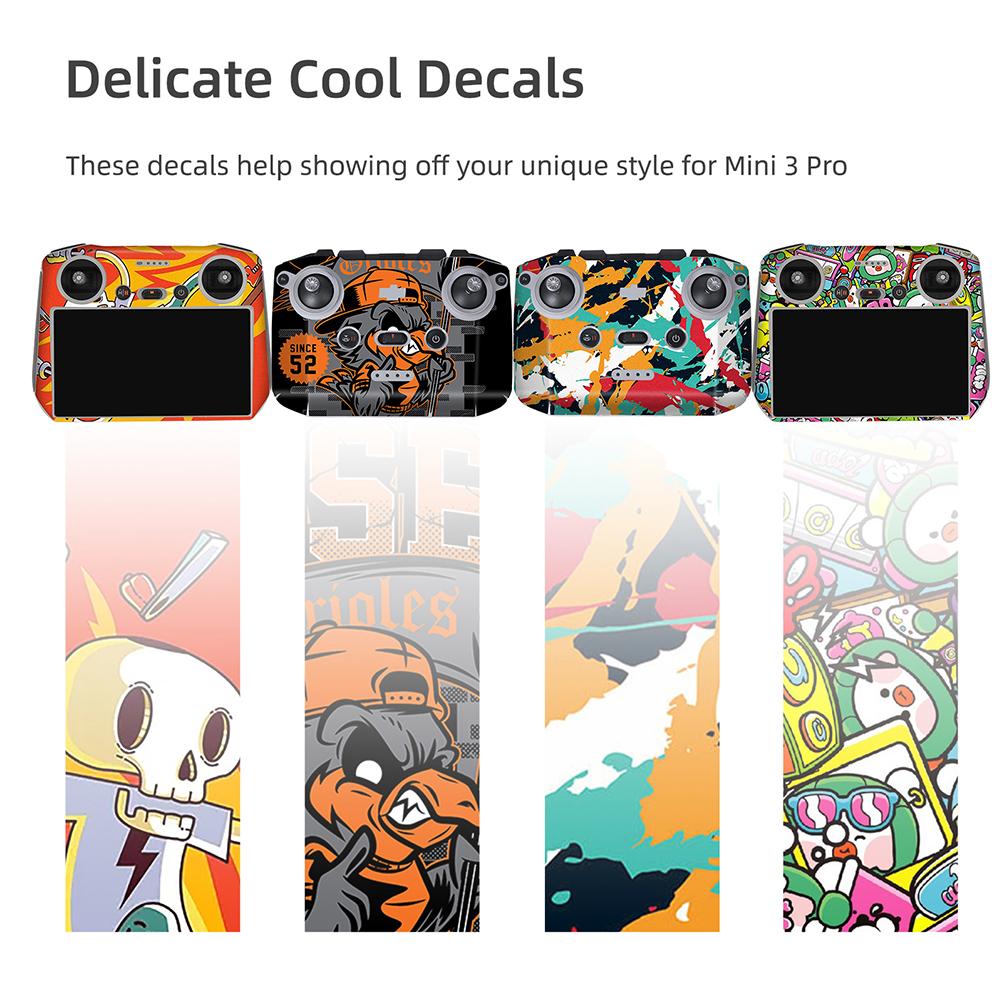Drohnenaufkleber Set Wasserdichte Skins Aufkleber Kompatibel für DJI Mini 3 Pro Drohne und Fernbedienung
