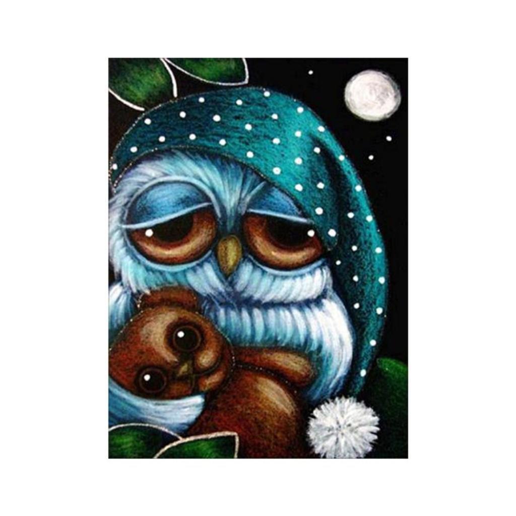 DIY 5D Cartoon OwlDiamond Embroidery Painting stitch for Kunst und Skulpturen - 2#