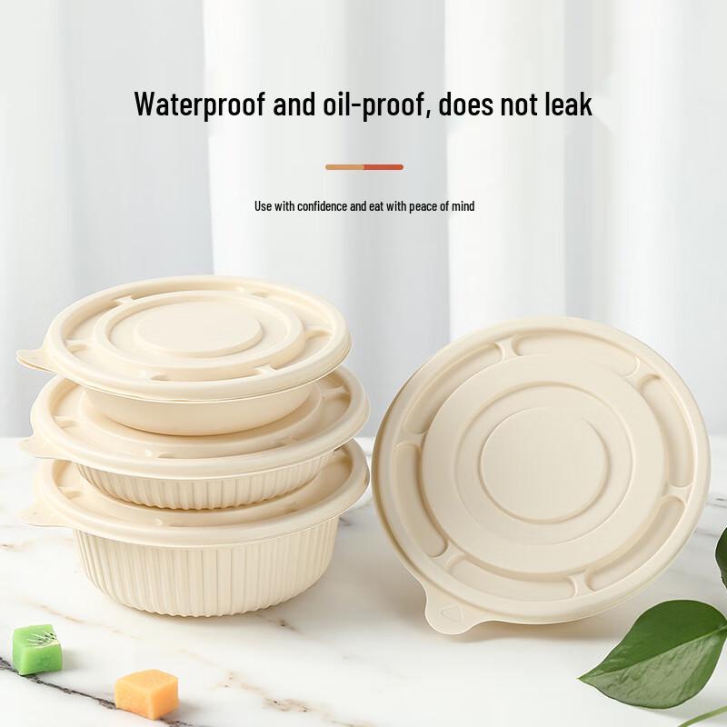 Herr. Mais 500ML Biologisch abbaubare Maisstärke Runde Mitnahme-Schüsseln