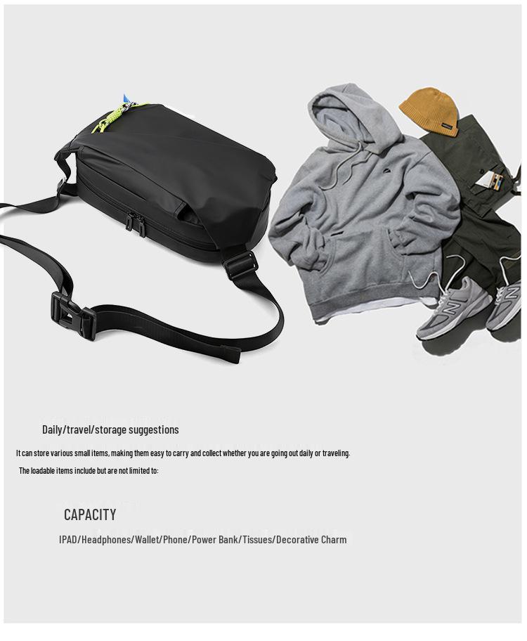 Men's 2025 Fashion Crossbody Chest Bag - Casual Sports Street Trend Single Shoulder Backpack