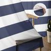 Navy Blue White Stripes Tulle Curtains For Living Room Bedroom Kitchen Decoration Chiffon Window Treatments Voile Sheer Curtain