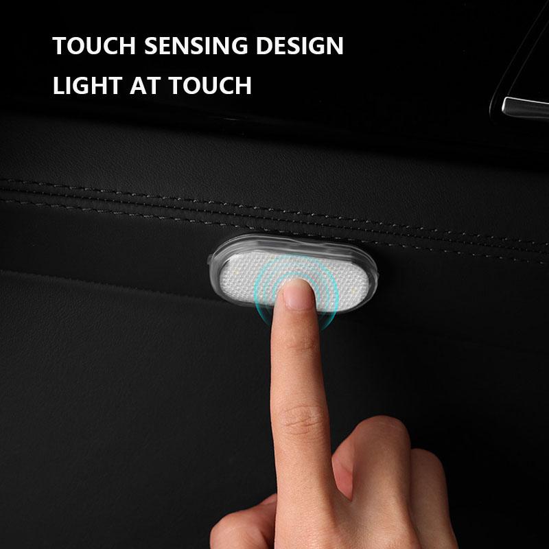 Car LED Touch Lights USB Sensor Rechargeable Reading Light Auto Door Light Roof Ceiling Lamp Car Interior Atmosphere Lamp