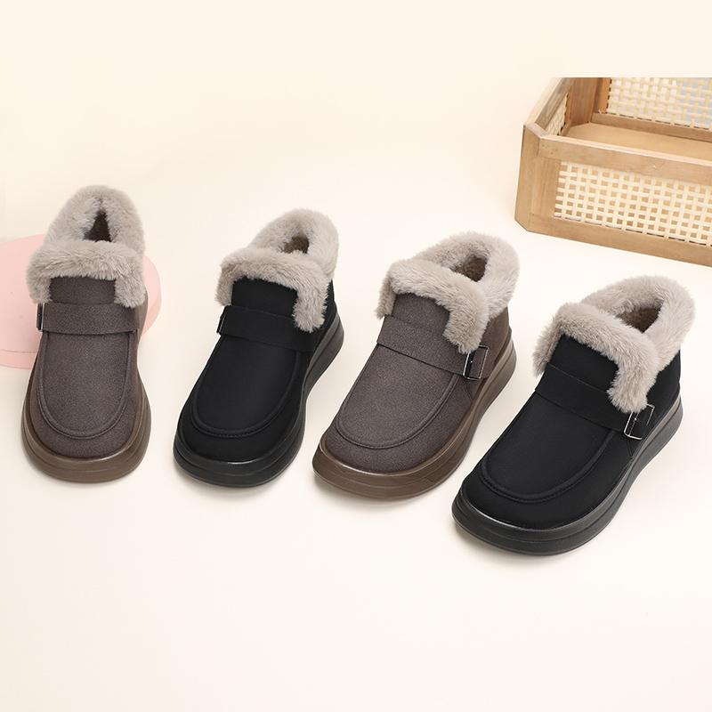 Taiheyuan Winter Women's Anti slip Soft Bottom Comfortable Casual Fashion Short Boots Windproof Thickened Plush Cold resistant Warm Cotton Boots