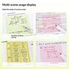 Pull-Out Pearlescent Paper Sticky Note 80 Sheets Per Box Self-Adhesive Memo Pad for Kids School Homework Reminder
