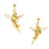 Les Trésors De Lily [L5306] - Gold Plated 'Tinker Bell' Earrings - 20x15 Mm