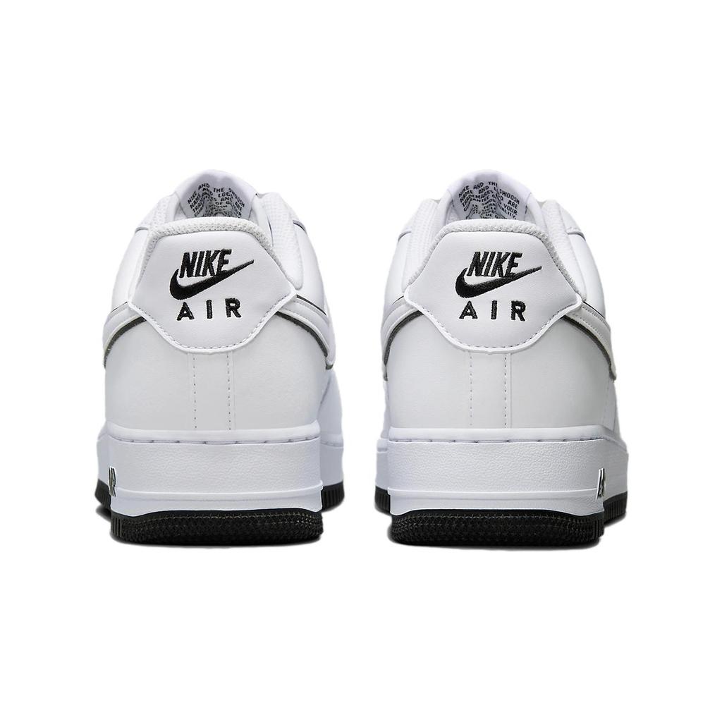 Nike Air Force 1 '07 Low White Black Outline Swoosh Sneakers DV0788-103