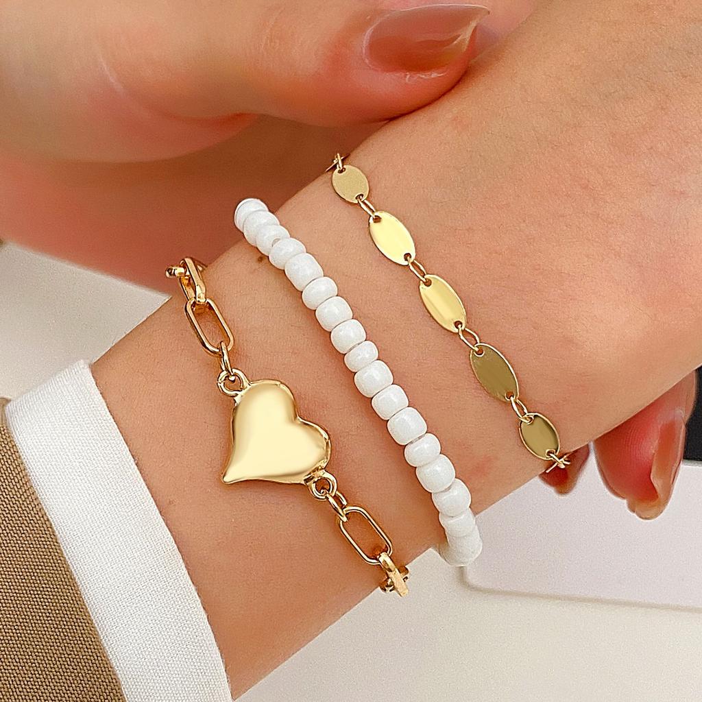 Vintage Mehrschichtiges Kettenarmband Set für Damen – Trendiger Europäischer Stil, Retro Minimalistischer Handschmuck, Grenzüberschreitende Heißverkauf Accessoires