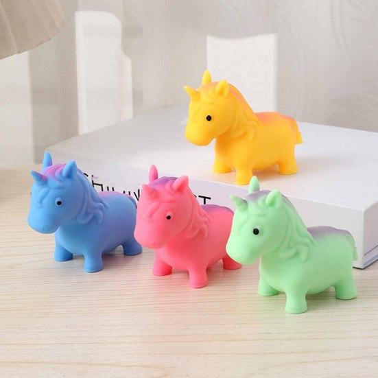 Flour Filling Horse Squeeze Toy Stretchy Slow Rebound Simulation Pony Fidget Toy Soft Animal Shape Sensory Pinch Toy