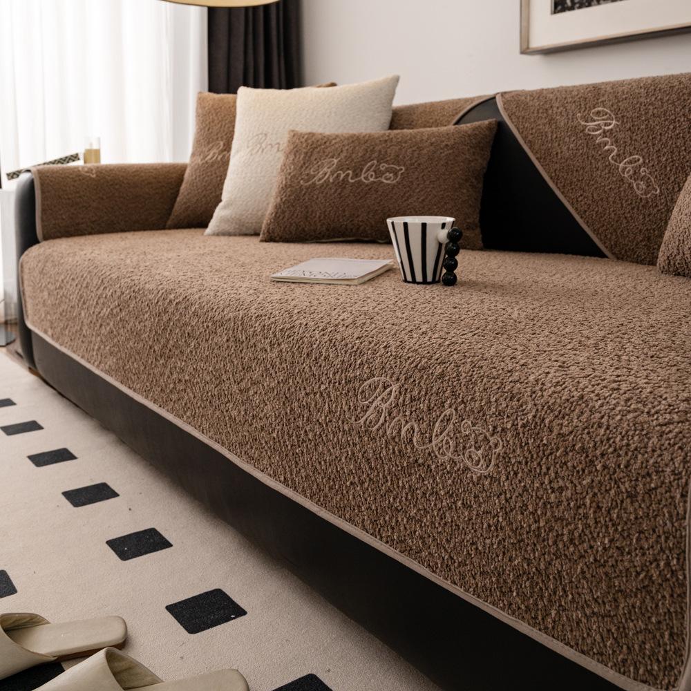 

Современный минималистский толстый бархатный диван-подушка Four Seasons универсальный водонепроницаемый и нескользящий кожаный чехол для дивана в гостиной 70x70