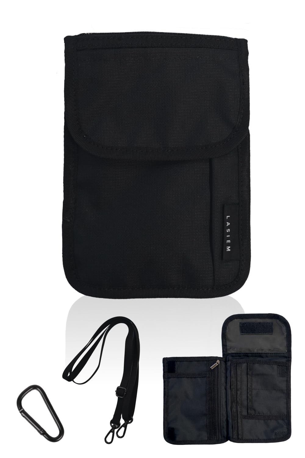 

Большая вместимость 17 карманов Паспортная шейная паспортная структура для легкого паспорта за границу вода черный [LS LASIEM] чехол, подвесной, обложка, двусторонний чёрный