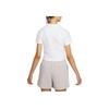 Nike Sportbekleidung Einfarbig Figurbetontes Polo Lässiges Sport Kurzarm T-Shirt Damen Oberteile Weiß HJ6852100