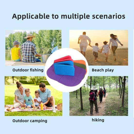 Folding Seat Cushion Portable Waterproof Sitting Mat Lightweight Outdoor Travel Camping Hiking Backpacking Fishing Chair Stadium Seat Pad