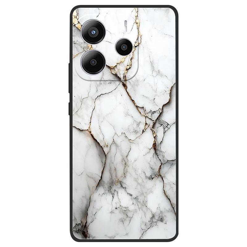 For Redmi Note 14 4G (Europe) Phone Case Marble Painting Pattern Soft Silicone Anti Drop Cover For Xiaomi Redmi Note14 4G Shell