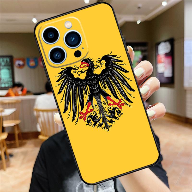 

German Empire Flag Case For iPhone 17 16 14 13 12 11 15 Pro Max Mini Plus 16e 17 Air Bumper Cover Accessories iPhone 16 Pro
