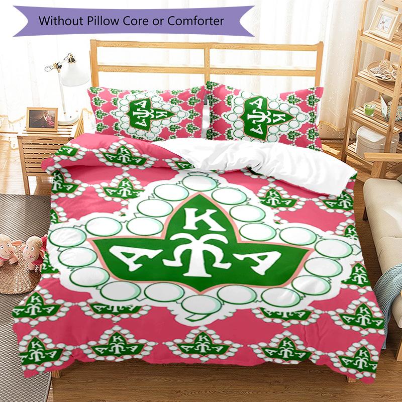 3pcs AKA Logo1 Pattern Bedding Set Duvet Cover Set Includes Duvet Cover &pillowcases, Perfect All Season Bedroom Decoration & Gift