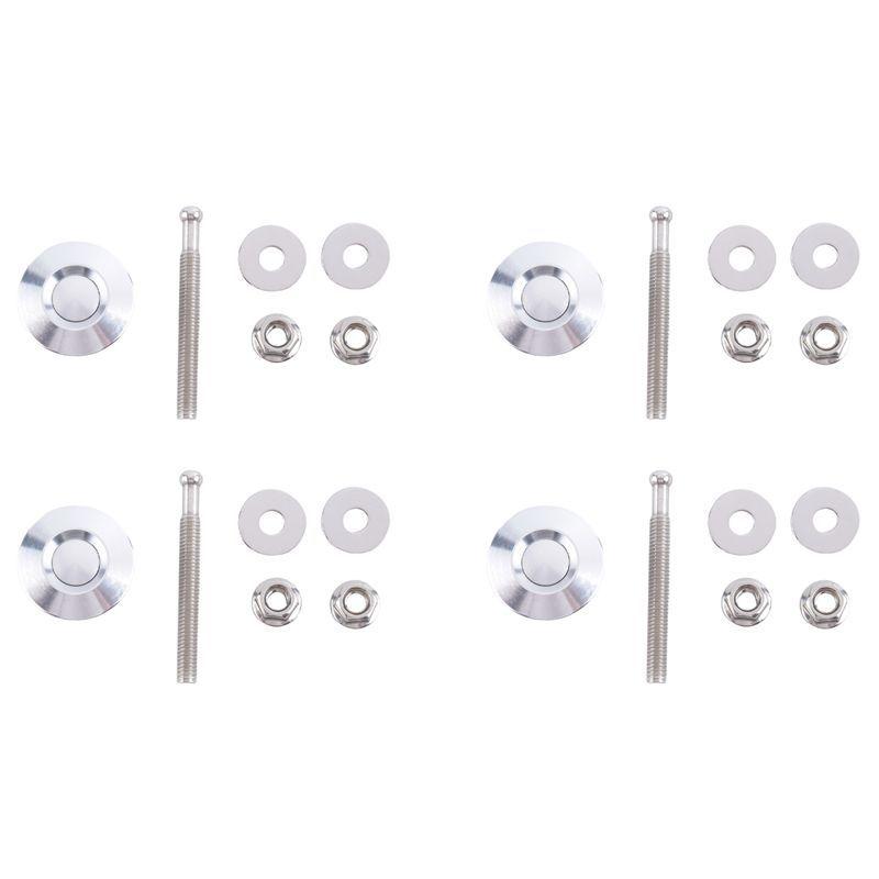 2x Langes Druckknopf-Schnellverschluss-Hauben-P-Motorhauben-Schloss-Clip-Riegel-Stoßstangen-Kit