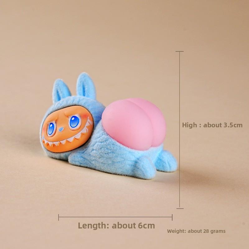 Tide Play Resin Ornament Ornament, Flocking Cute Doll Blind Box Blind Bag Desktop Ornament
