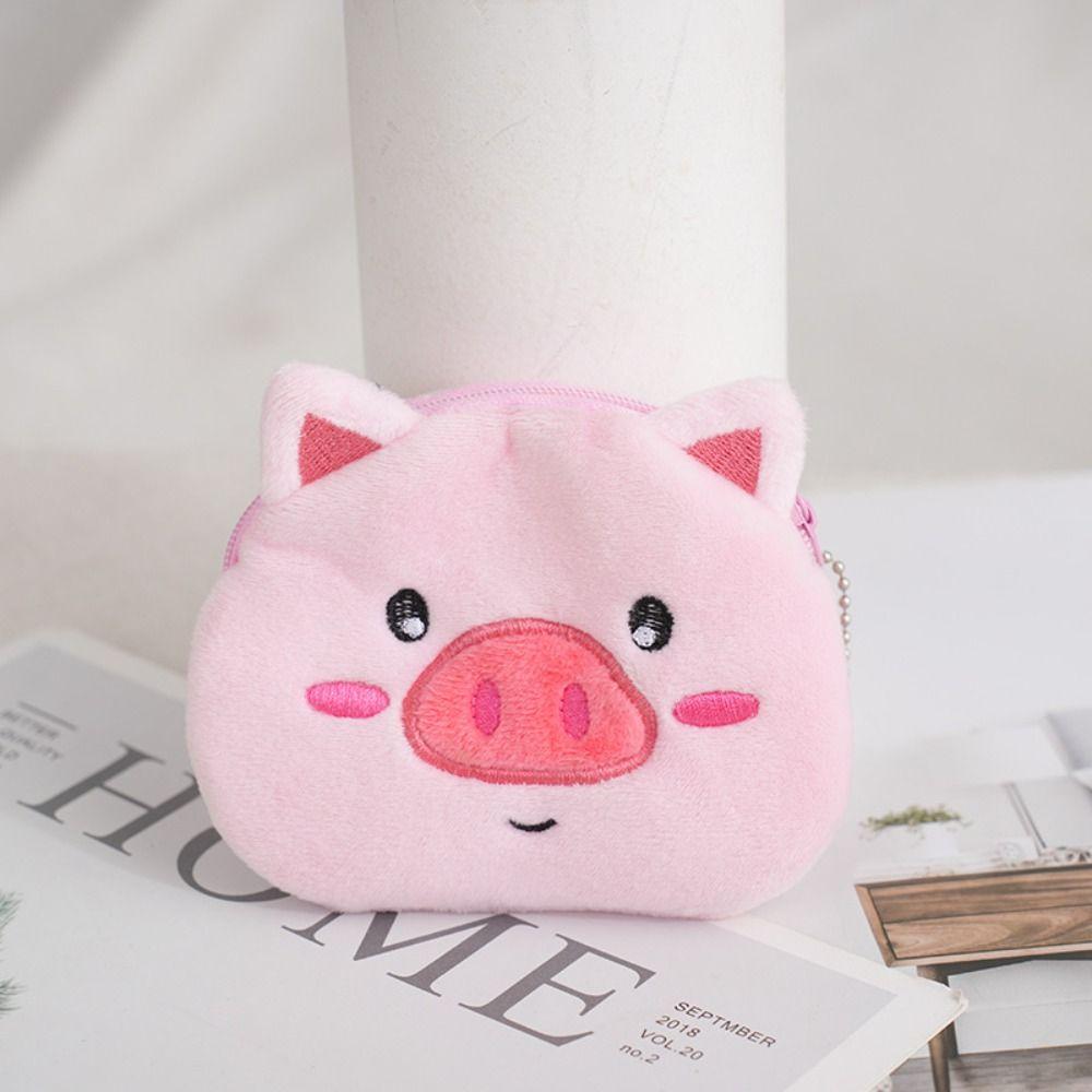 Chicken Panda Plush Coin Purse Bear Cartoon Storage Bag Portable Plush Earphone Bag  Ladies