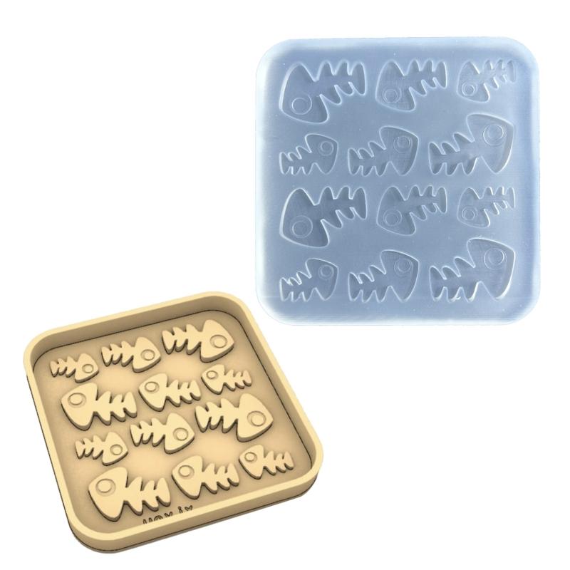 Fishbone /Scissors/ Devil Horn /Wings Quicksand Silicone Mold Hollow Epoxy Shaker Fillings Molds Epoxy Resin Filler Mold
