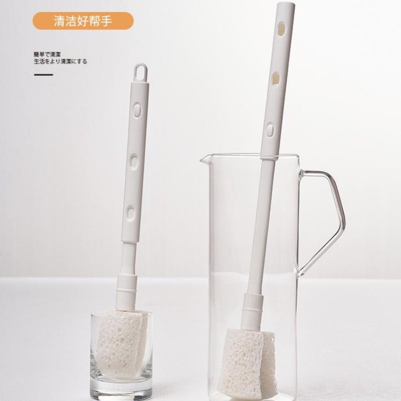 Wood Pp And Pulp Sponge Cup Brush For Home And Cleaning Kitchen