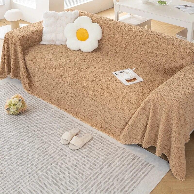 Modern Simple Solid Sofa Throw Cover Non Slip Sofa Towel Nordic Dust Protection Sofa Mat Blanket 180x130cm