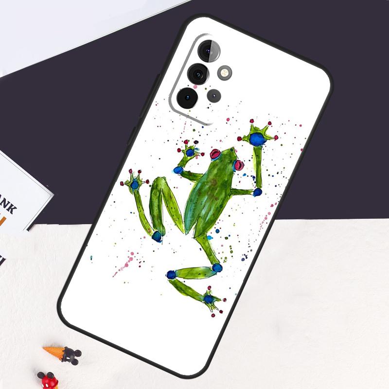 Cartoon Frogs Case For Samsung Galaxy A22 A16 A33 A36 A56 A26 A15 A55 A53 A35 A32 A52 A54 A34 A14 A05 A06
