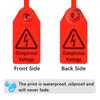 100Pcs Cable Ties Danger High Voltage Sign Plastic Security Seals Warning Tag HV Safety Mark