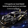 1000 pezzi Nero Tecnico Apollo Auto da Corsa Hypercar Modello Blocchi da Costruzione Fai da Te Auto Sportiva Veicolo Mattoncini Giocattoli Adulti Bambini Regali