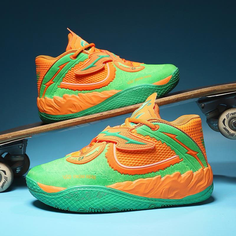 Three-ball 5th Generation Personalized Velcro MD Rubber Sole Basketball Shoes Boots Youth Training Game Sports Shoes