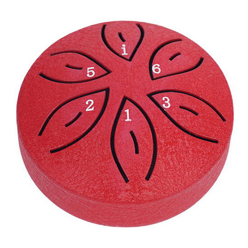 

Стальной язычковый барабан Портативный дождевой барабан Хэндпан Барабан Перкуссионные музыкальные инструменты 3 дюйма 6 нот Для йоги Медитации Музыкальная игрушка